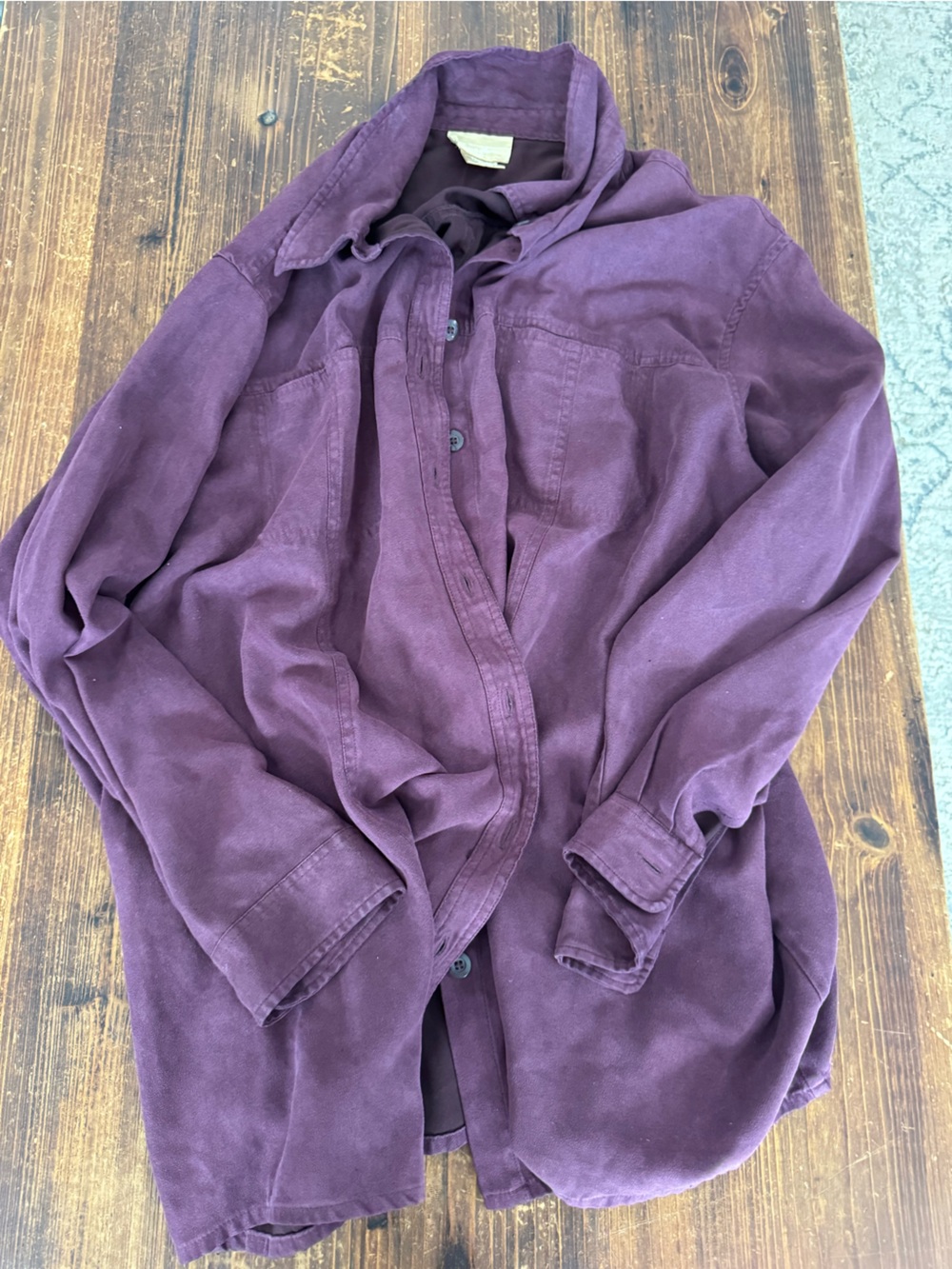 Women's Button-Down Shirt in Deep Plum